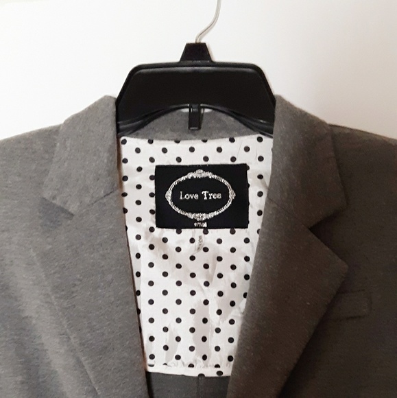 Love Tree Gray Blazer Size Small Like New - Picture 3 of 6